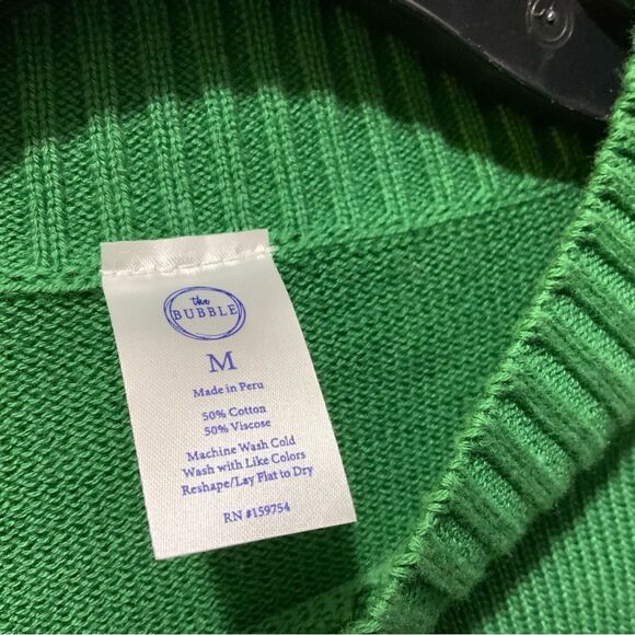 The Bubble Tennis Sweater Green white size M - Picture 10 of 10